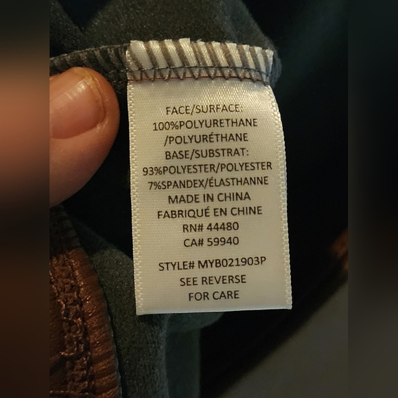 Tinseltown trendy plus size faux leather leggings in Hot Chocolate Size 3X NEW - Picture 5 of 9